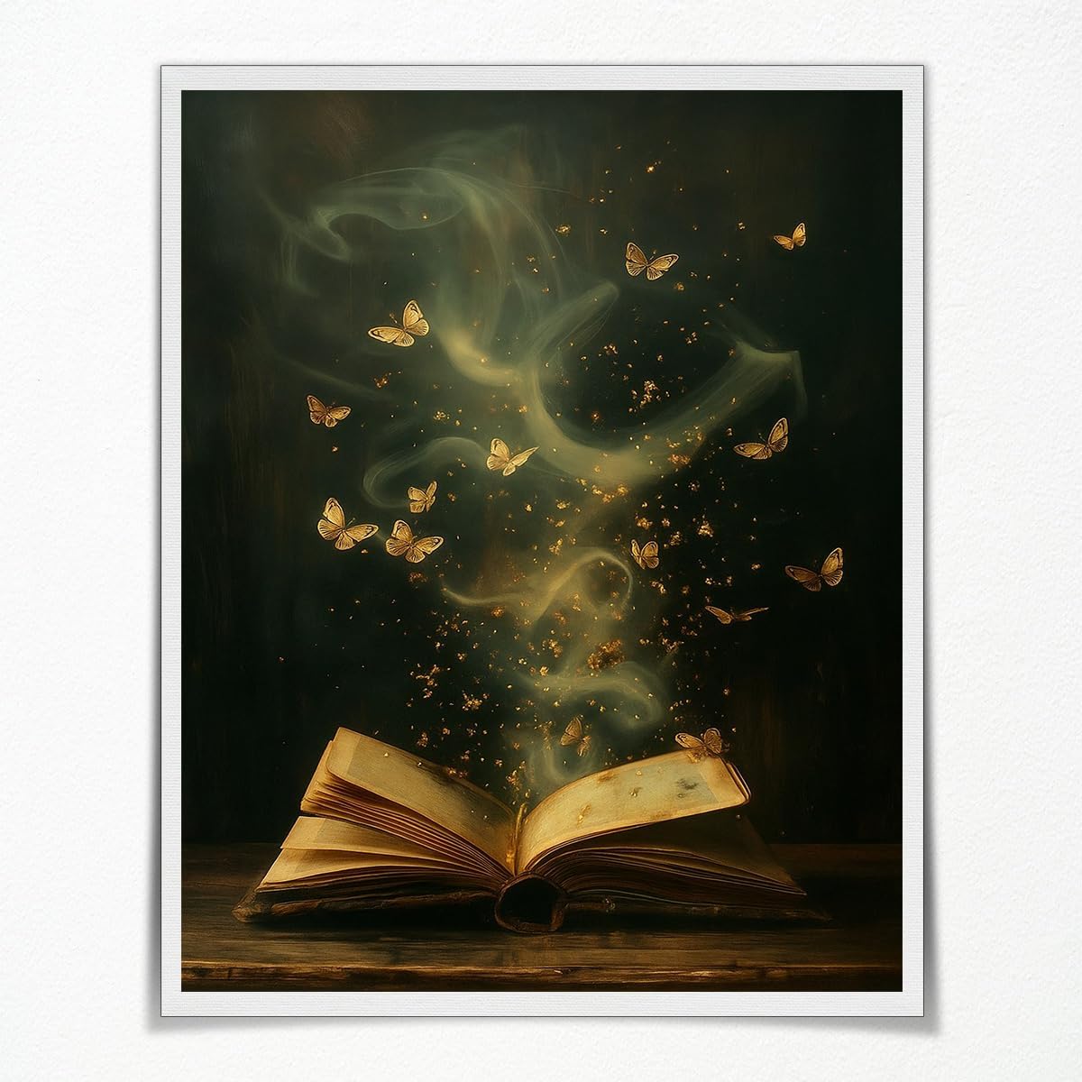 Heltrappe Moody Victorian Bookish Wall Art Print Dark Academia Aesthetic Decor poster Library Book reading Nook room wall decor vintage book wall art 08x10in Unframed
