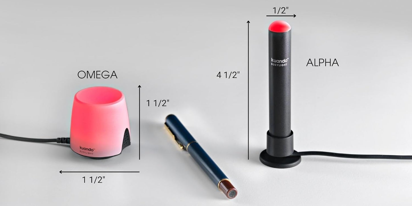 Kuando® Busylight UC Alpha (15306) - Presence Light and Ringer - Do not Disturb Light - Free Busylight Software for Most UC Platforms and Softphones