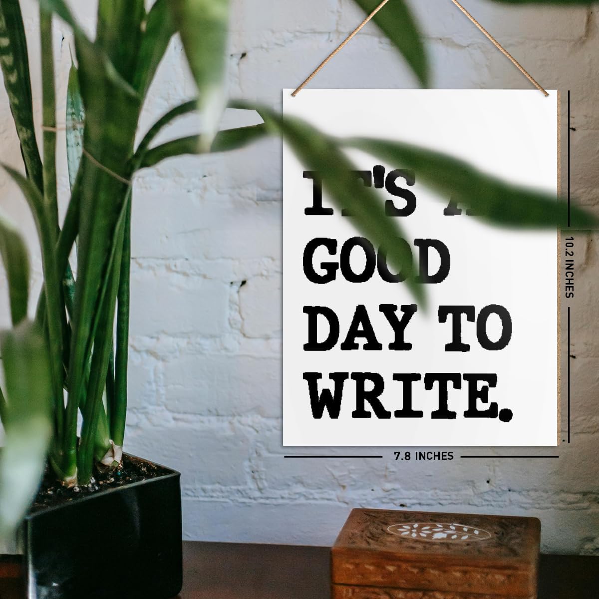 UDNADKEX Writer Wall Decor, It's a Good Day to Write, Gift for Writer Author Novelist, Wooden Wall Sign for Home Office, Bedroom, Living Room
