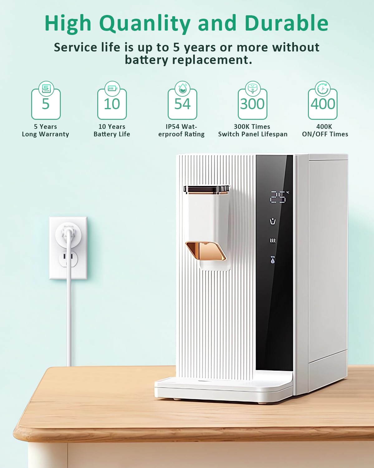 Remote Control Outlet Plug with Countdown Function, 15A/1500W, 500 Feet RF Range Wireless Light Switch, No Wiring Needed Remote Outlet for Small Electrical Appliance,3 Outlets & 1 Remote