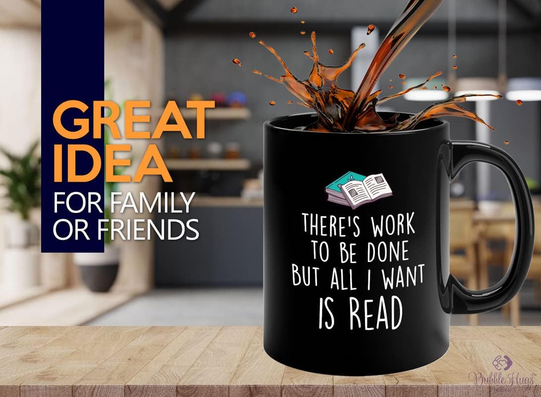 Book Lover Coffee Mug 11oz Black - Books for Everyone - Bibliophile Fiction Novel Women Teens Teacher Librarian Book Reader Book Lover