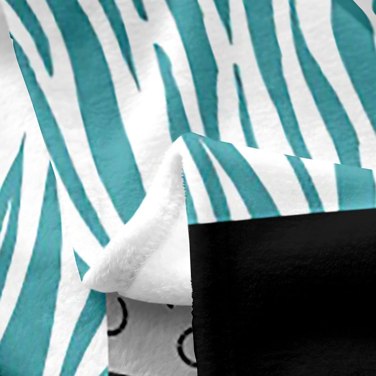 Erosebridal Horse Bed Blanket Twin 60x80,Western Farmhouse Horse Blanket for Girls,Boho Arrow Teal Zebra Stripe Throw Blanket for Kids Boys Women,Rose Flower Rustic Cowboy Fleece Blanket Black White