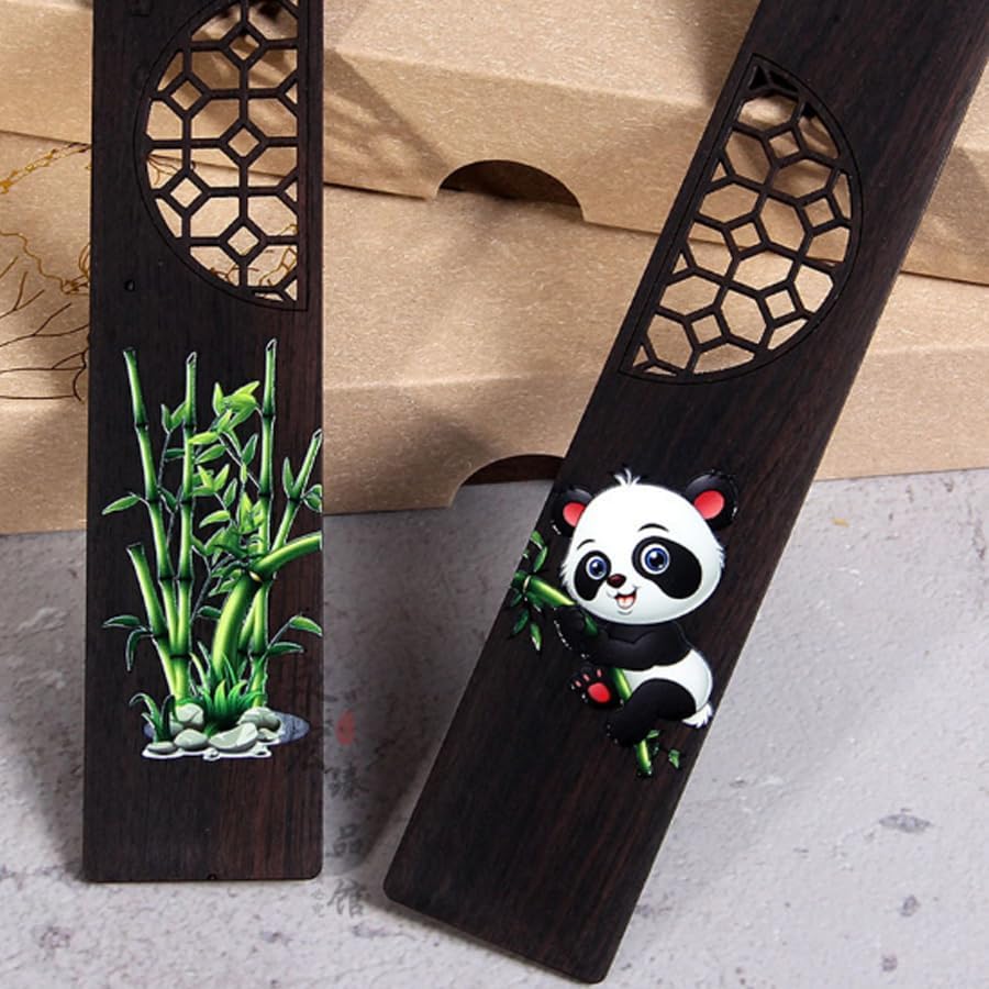 Bookmarks Wooden Bookmark Panda Bamboo Reading Book Markers Book Page Marker Gifts for Women, Kids, Teens Girls, Readers and Book Lovers Pack of 2