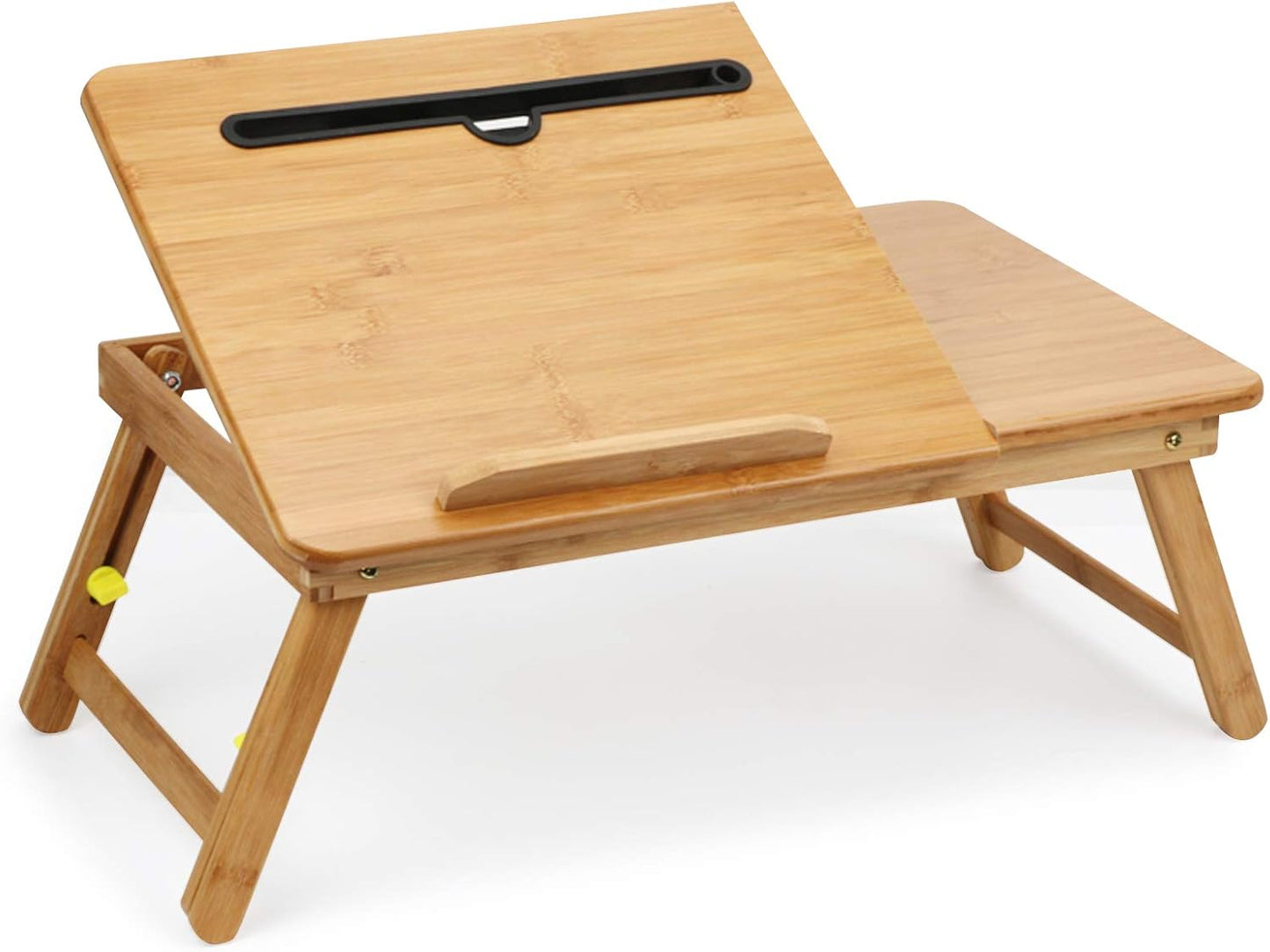 Lap Desk Bamboo Bed Tray Table Fits up to 17.7 Inch Foldable Laptop Desk for Breakfast Homework Study Reading Eating Food Tray Table