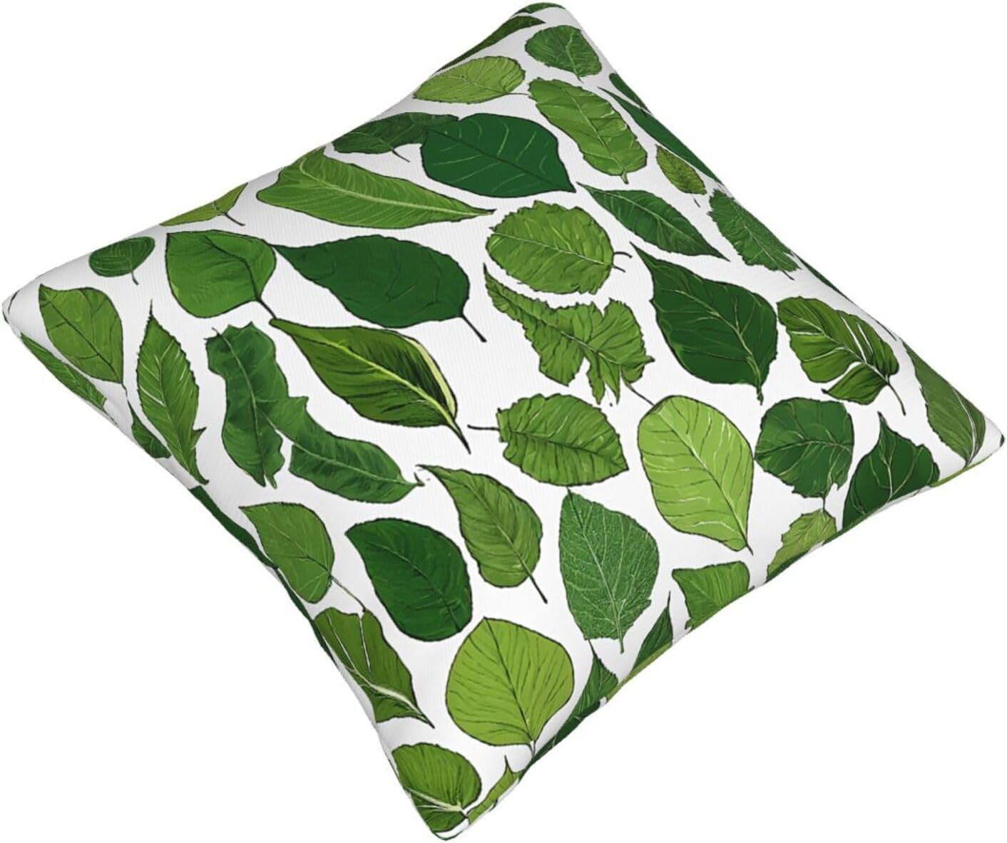 All-Season Square Pillow Covers 18"X18", Banana Palm, Decorative Throw Pillow Covers for Sofa Bed Couch, Hidden Zipper Cushion Cover, Square Lumbar & Accent Pillowcases for Home Decor