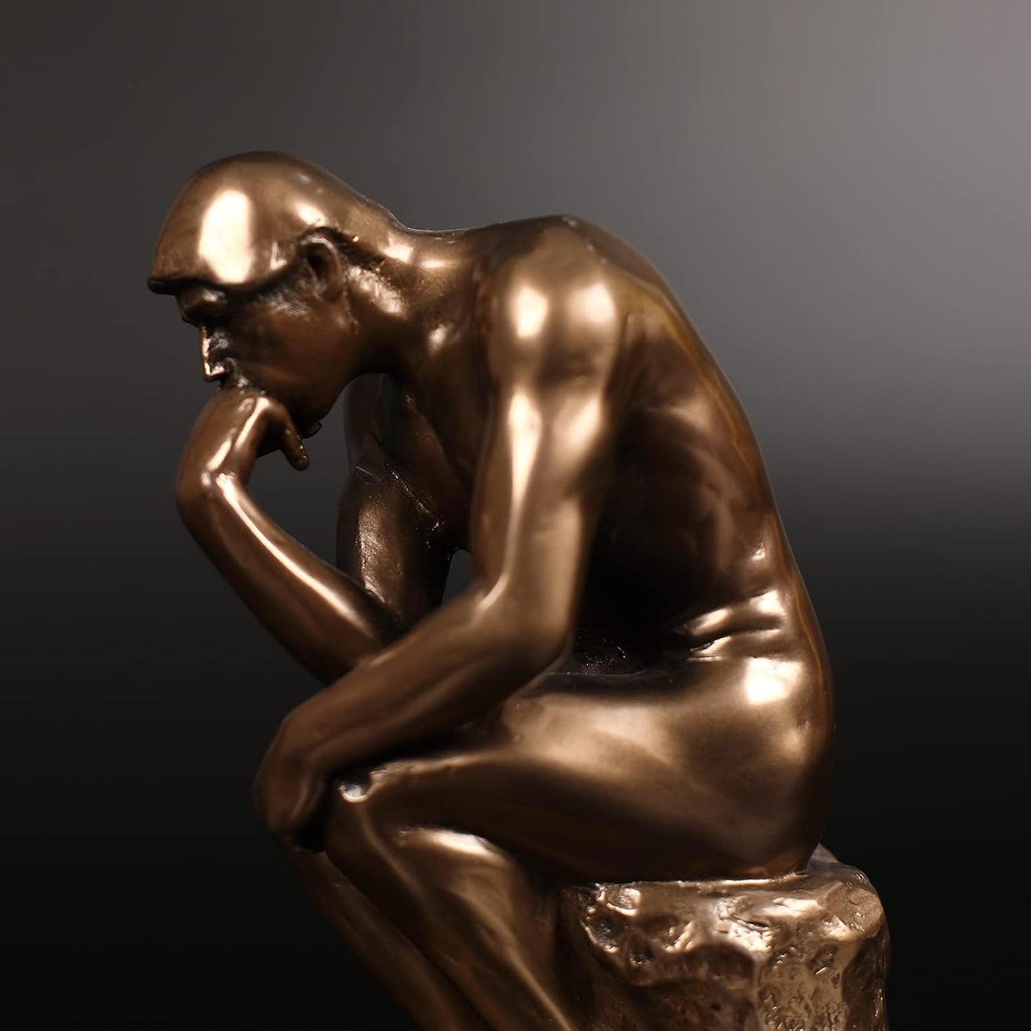Magicsculp-The Thinker Statue Bookends in Premium Cold Cast Bronze- 7.48-Inch Museum Grade Collectible Figurine (Small-Bookends)