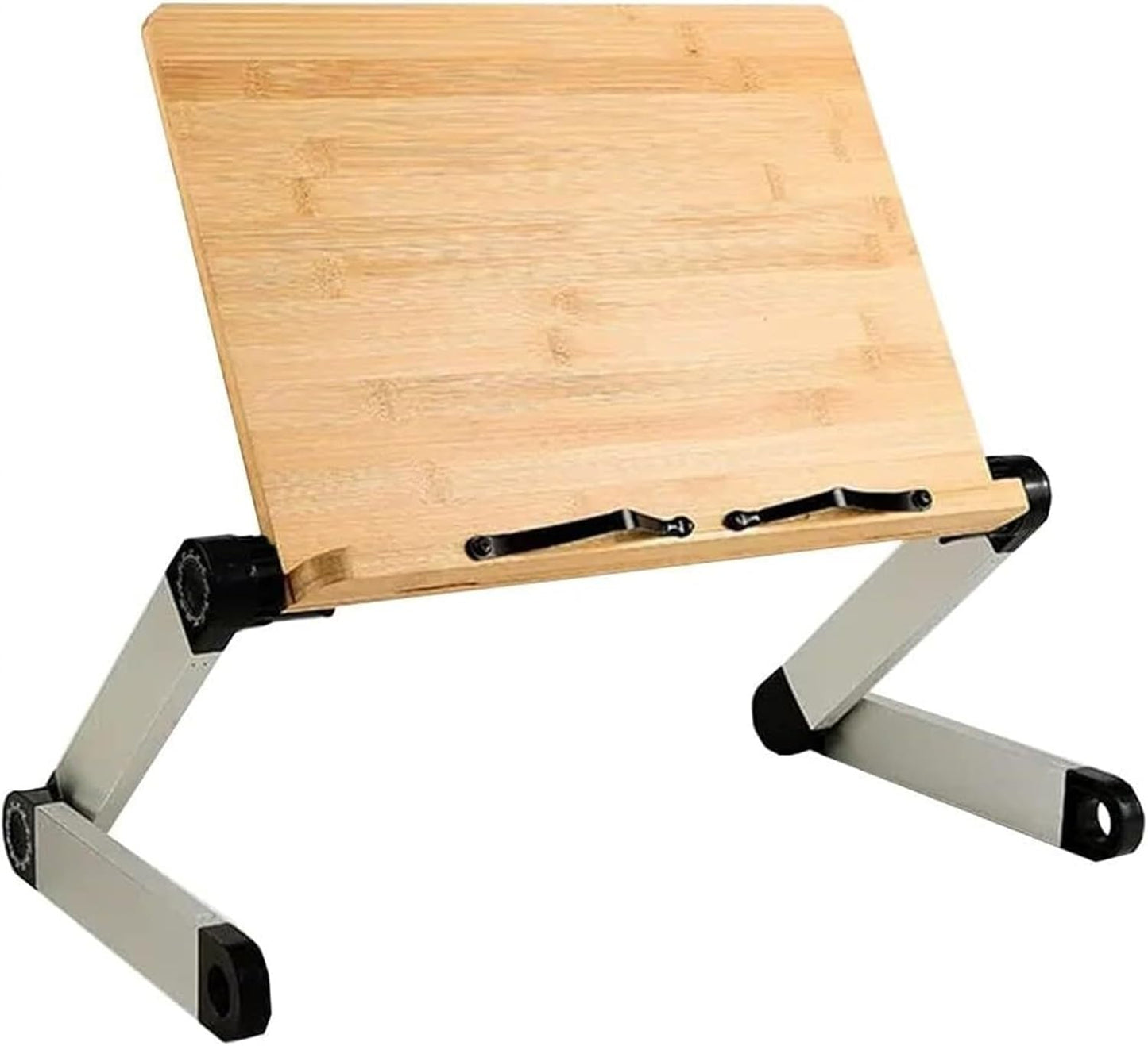 Book Stand for Reading Hands Free, Laptop Stand for Lap, Adjustable Book Holder Stand with Page Paper Clips for Books, Collapsible Cookbook Holder Stand (Color : Wood, Size : A) (Hollow A) (Hollow A)