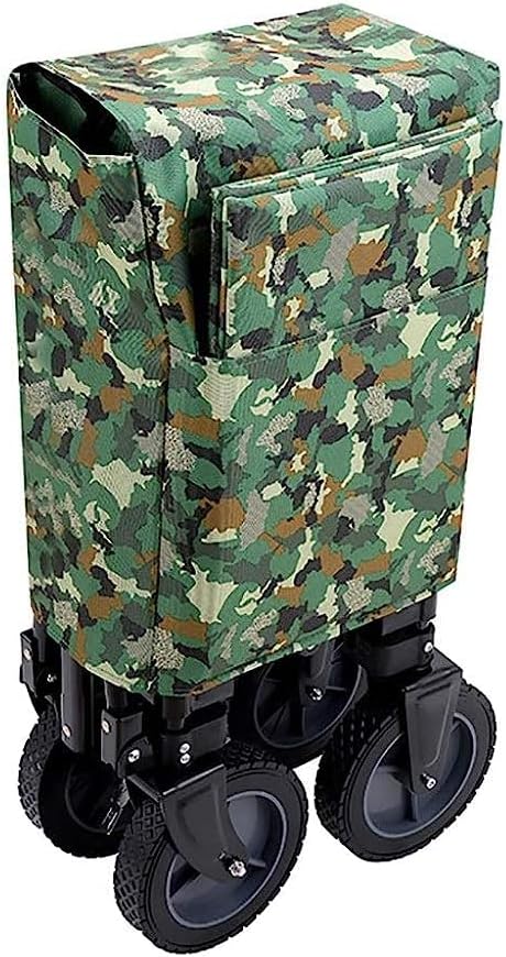 Handcart, Folding Portable Trolley Cart, Shopping Cart Heavy Duty Wagon, Cargo Carry Trolley with 4 Wheel for Outdoor/Camping/Fishing/Mall