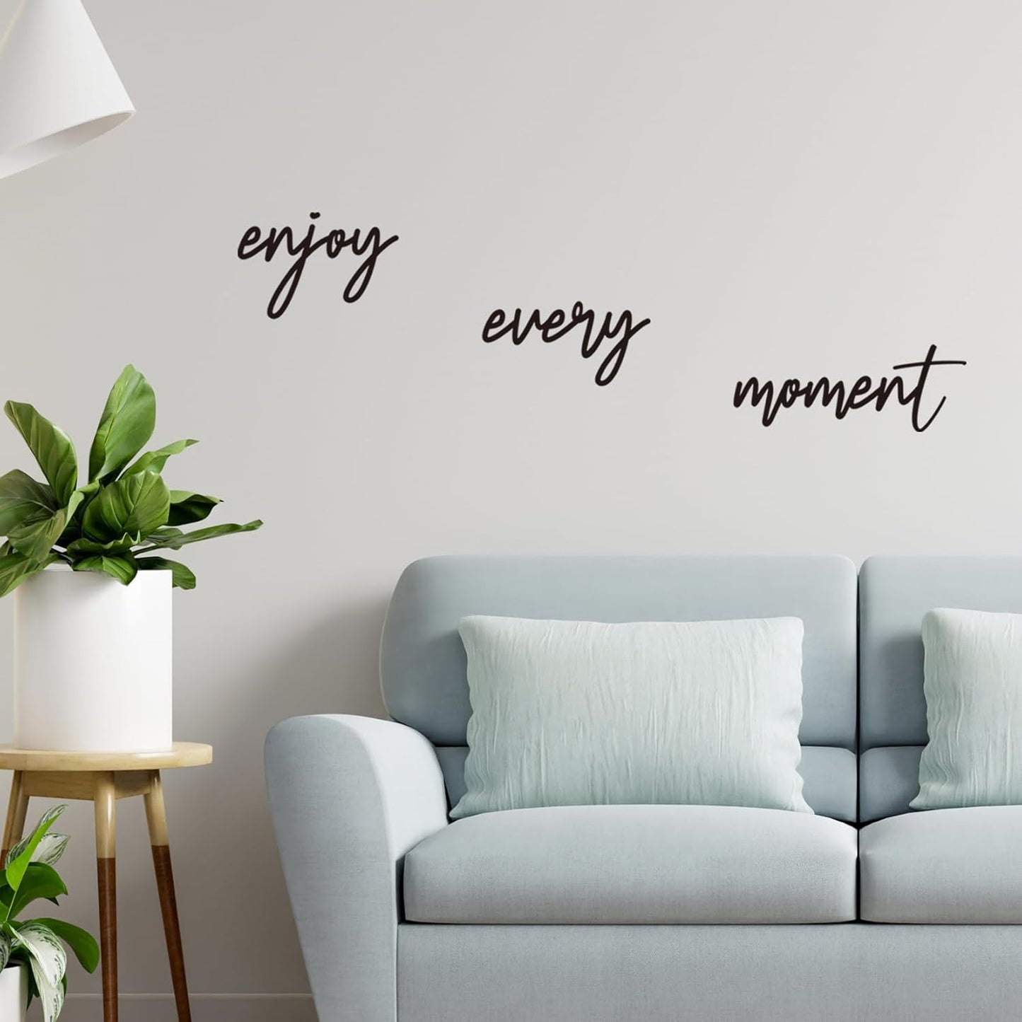 Enjoy Every Moment Vinyl Wall Decal Inspirational Quote Sticker for Living Room Bedroom or Office Wall Decor