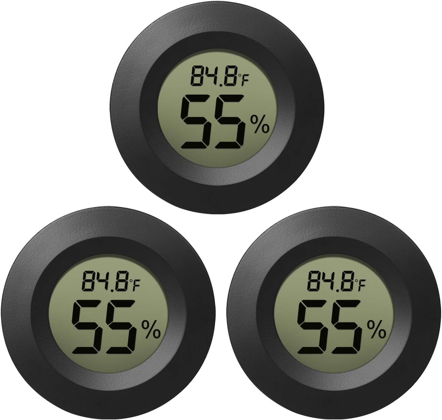 EEEKit Hygrometer Thermometer, 3 Pack LCD Monitor Indoor Humidity Meter, Outdoor Weather Temperature Gauge for Home Office