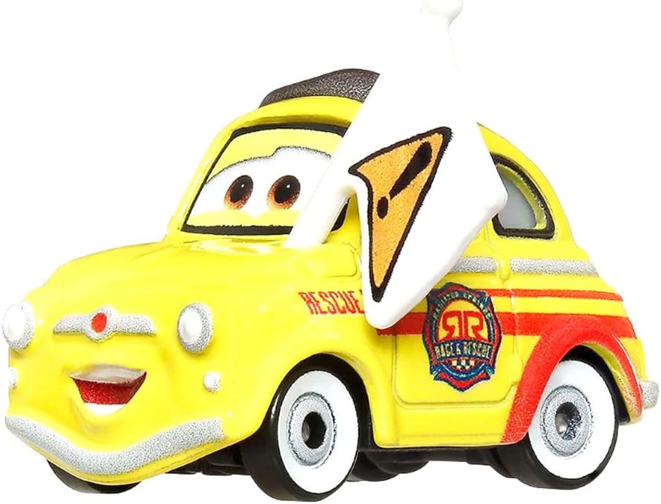 Cars de Disney y Pixar Diecast Luigi and Guido Rescue Toy Vehicle for Ages 3 and Up