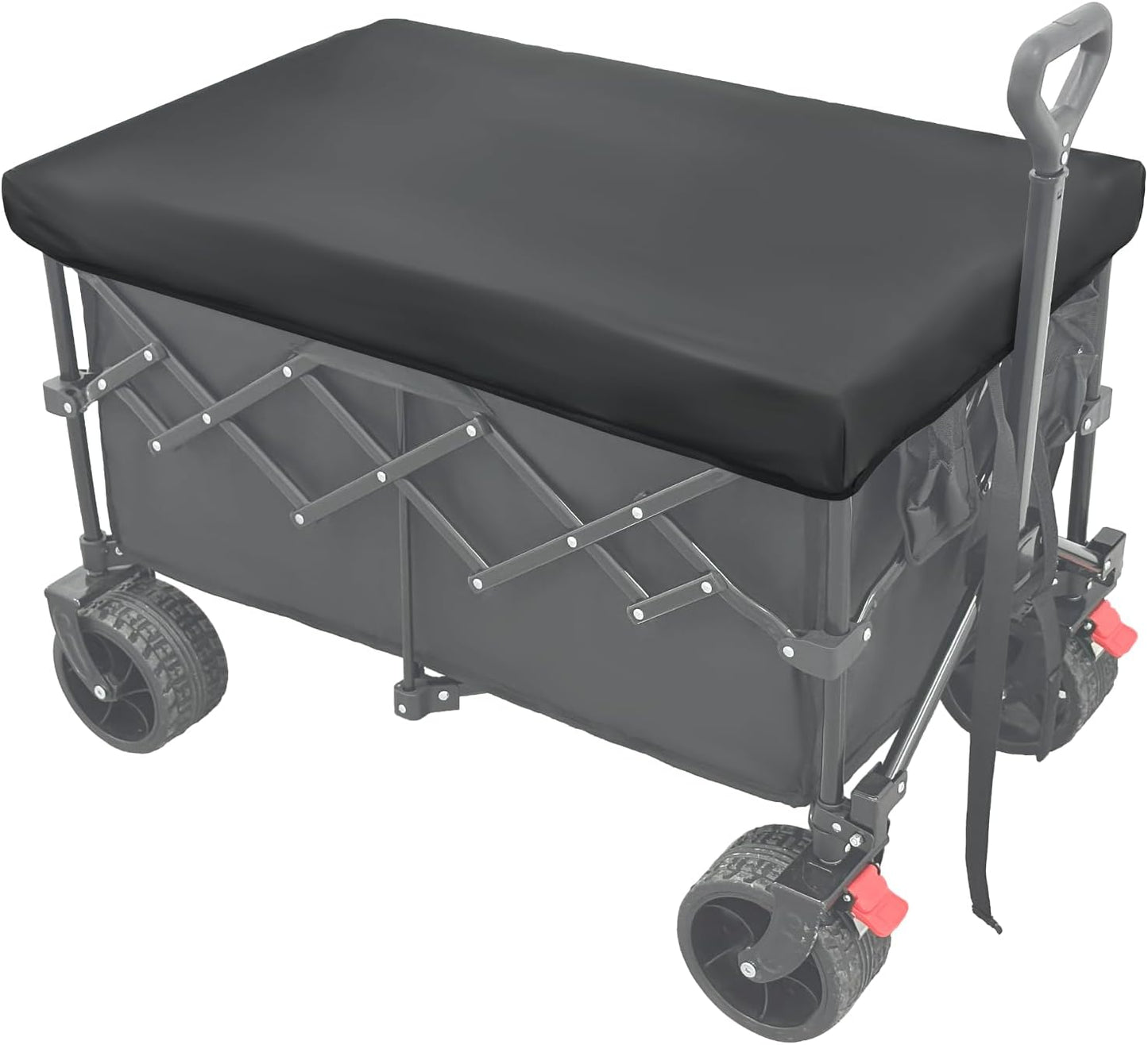 Wagon Cover for Heavy Duty Folding Carts – Waterproof Oxford Fabric with Dust, Leaf & Snow Protection, Elastic Hem and Drawstring Fit for Outdoor Storage and Travel Use