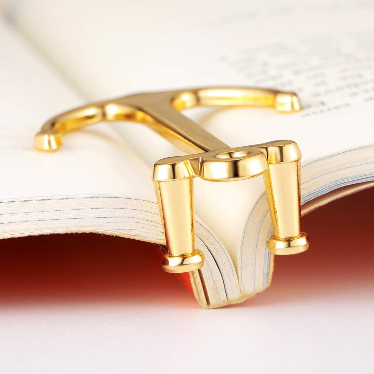 Creative Anchor Bookmark for Reading Hands Free Metal Bookmark Page Holder Book Holder Students Teachers Graduation Gifts School Office Supplies (Rose)