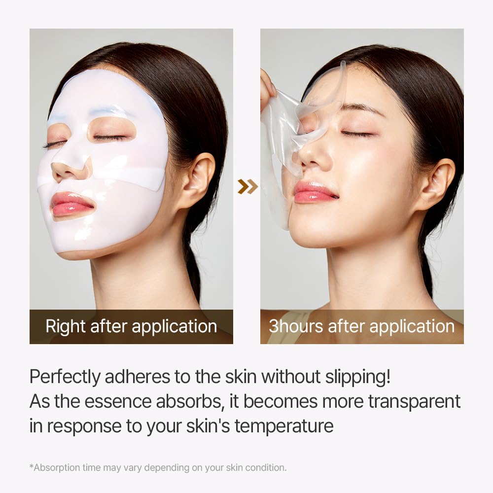 mixsoon Bean Collagen Hydrogel Mask Hydration All-In-One Firming, Soothing Gel Formula Face Mask for Radiant, Smooth Skin Stocking Stuffers 35g / 1.18 fl.oz. (5ea) Korean Glass Skin Care