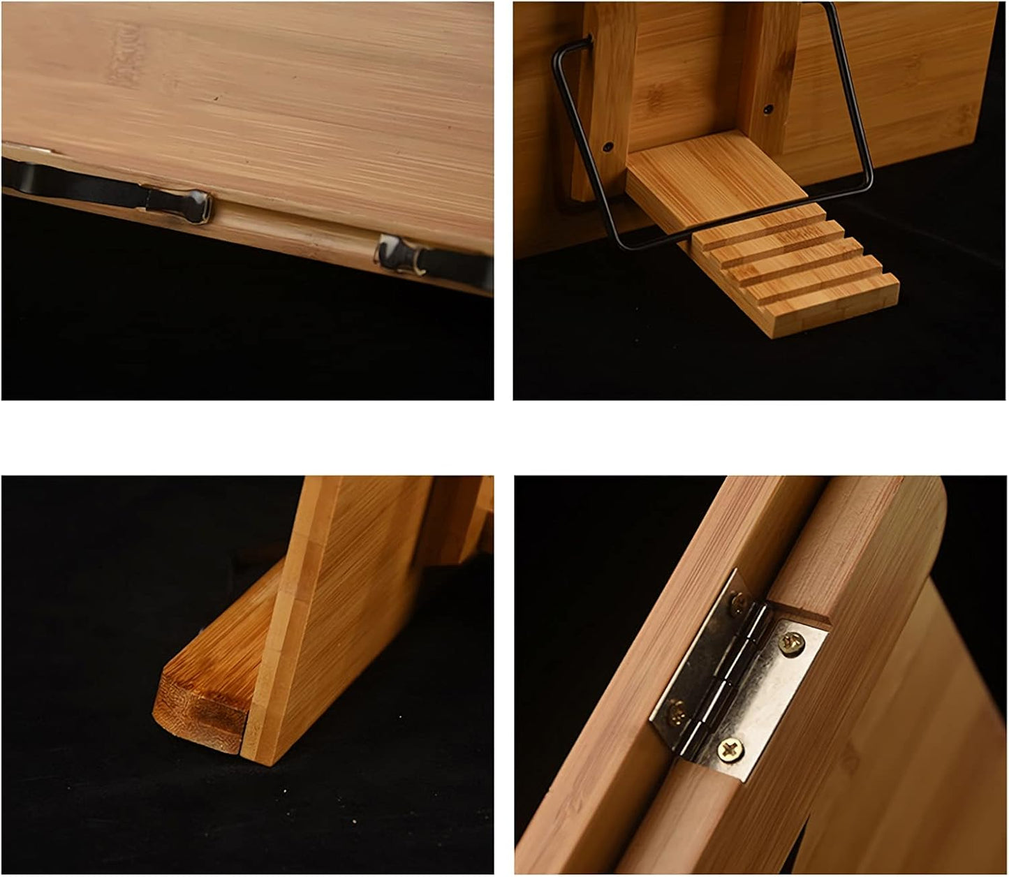 Book Stand Cookbook Stands Portable Book Reading Stand for Desk Book Holder Adjustable Height for Tablet Cell Phone Laptop Holders with Clip (Size : M-Medium) ()