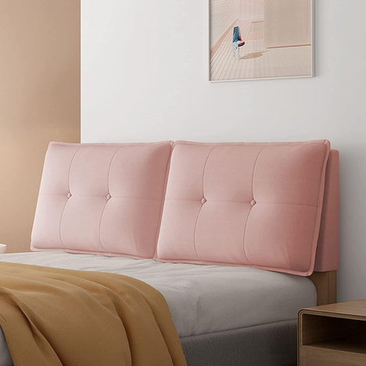 Adult Headboard Cushion Bed Backrest Pillow Wall Pillow Lumbar Pad Upholstered Bench Cushion Removable Cover(Size:No headboard 78.7"/200cm,Color:A)