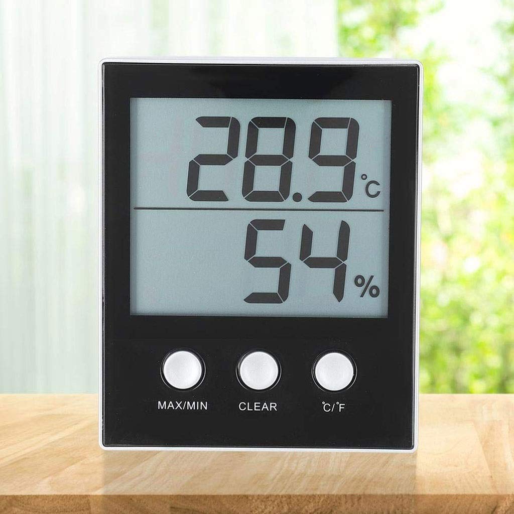 Digital Hygrometer Thermometer, Temperature Humidity Gauge Meter, with LCD Screen, ℃ and ℉ Switch for Home, Office, Greenhouse, Warehouse