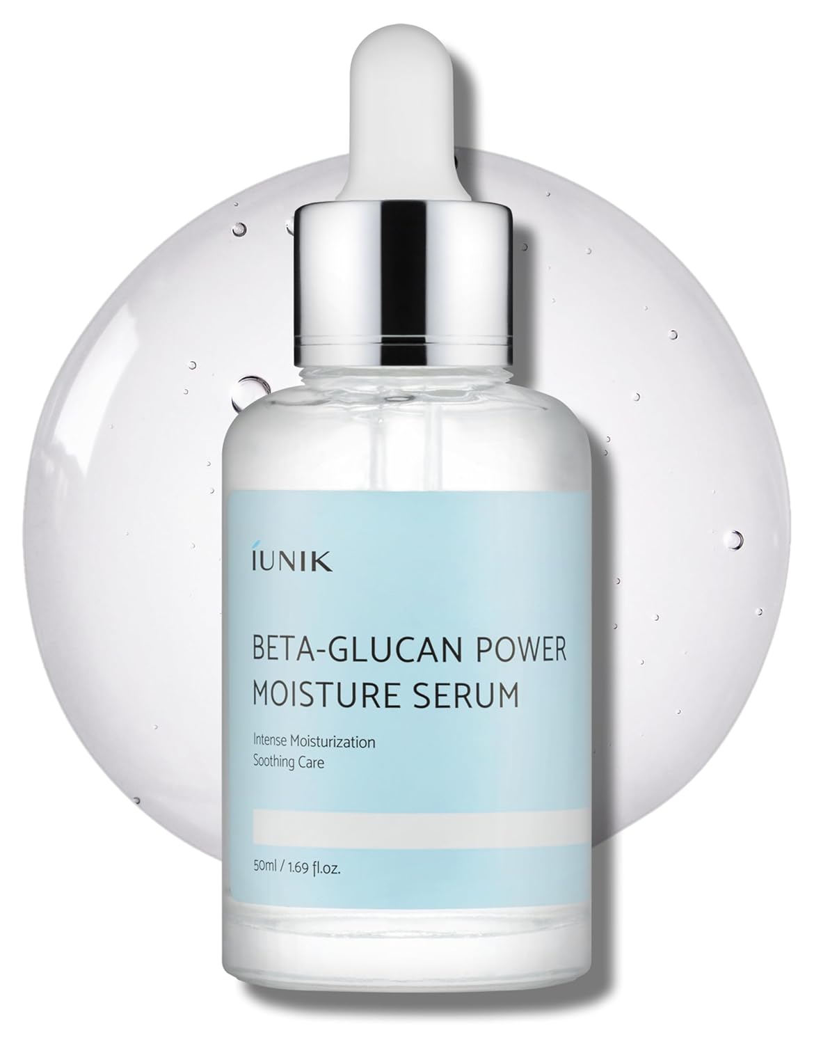 IUNIK Beta-Glucan Power Deep Moisture Serum – Intense Hydration Vegan Korean Serum with Mushroom Yeast Extract – For Dry, Mature, Sensitive Skin, Fine Lines & Loss of Firmness Korean Skincare