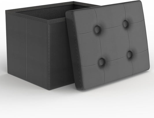 Ottoman Storage Ottoman Foot Rest Ottoman with Storage Ottomans Foot Stools Small Ottoman Black L17W13H13INCH