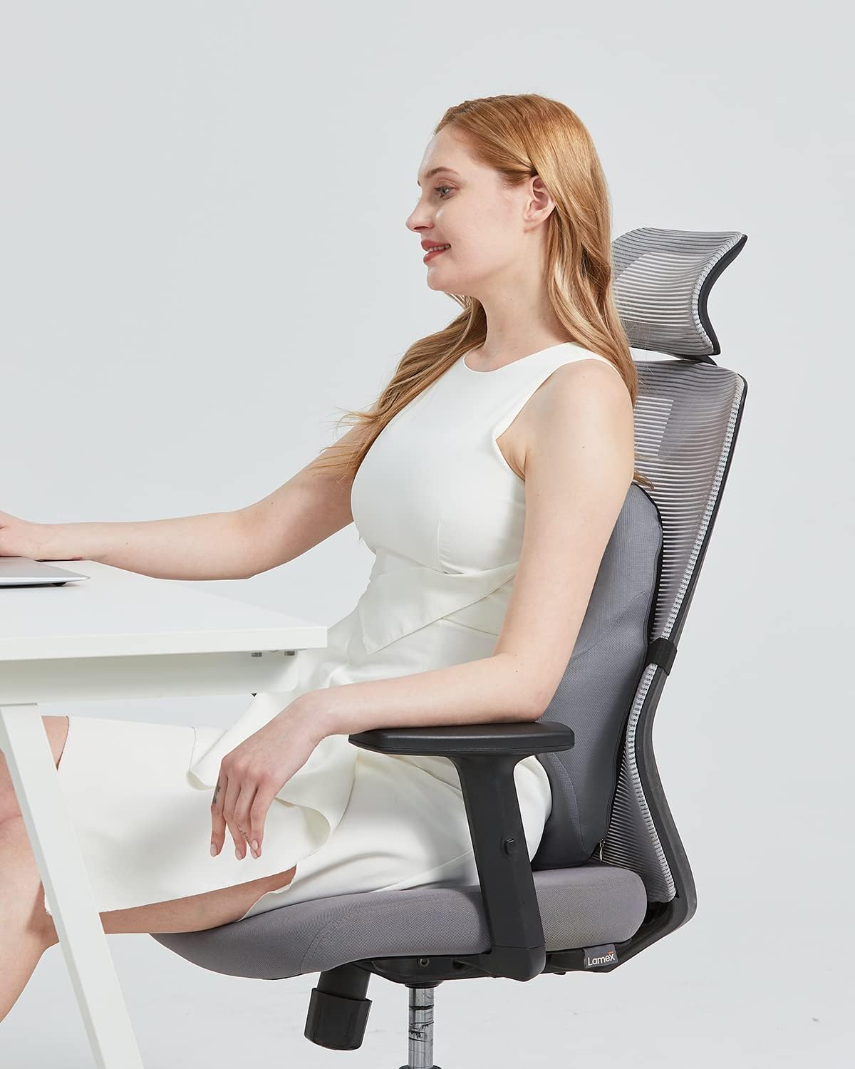 Lumbar Support Pillow, Back Support Pillow for Chair, Memory Foam Car Seat Back Pillows for Back Pain Relief, Ergonomic Design, Perfect for Home Office Desk Chairs,Plane-No Vibrating Version
