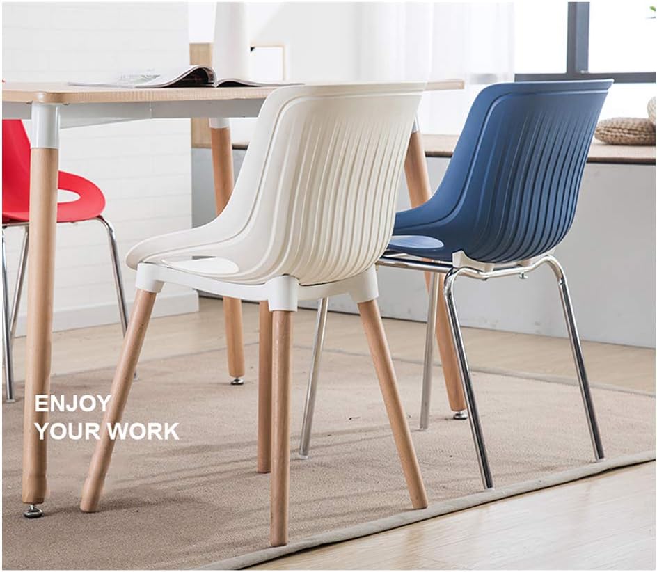 Comfortable Chair Mid-Century Modern Kitchen and Dining Room Chair with Natural Wood Legs, Ergonomically designed comfort curve, for Living Room/Cafe/Lounge /Study Room/Dining Room/Pub Leisure Chair