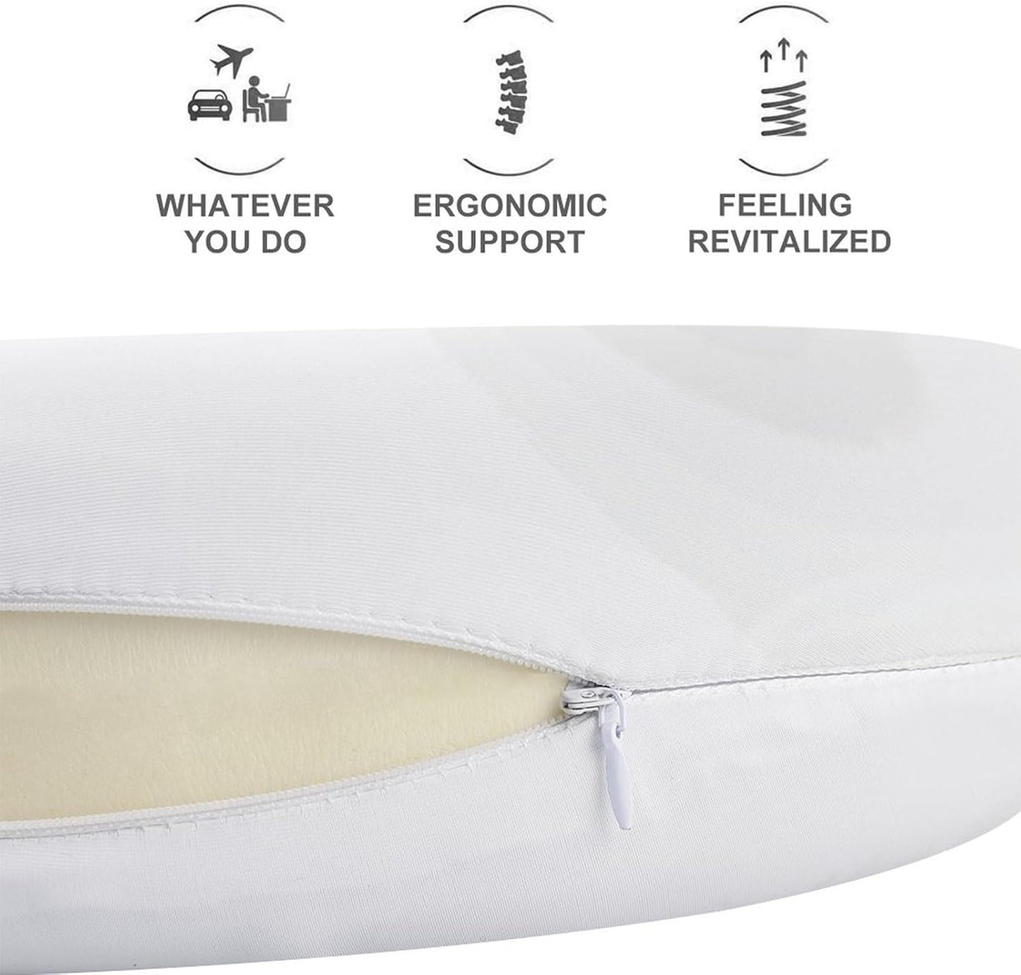 A Barn Owl Neck Pillow Memory Foam U Shaped Pillows Portable Pillows for Shoulder Travel Head Support Pillow with Concealed Zipper for Airplane Car Home Office
