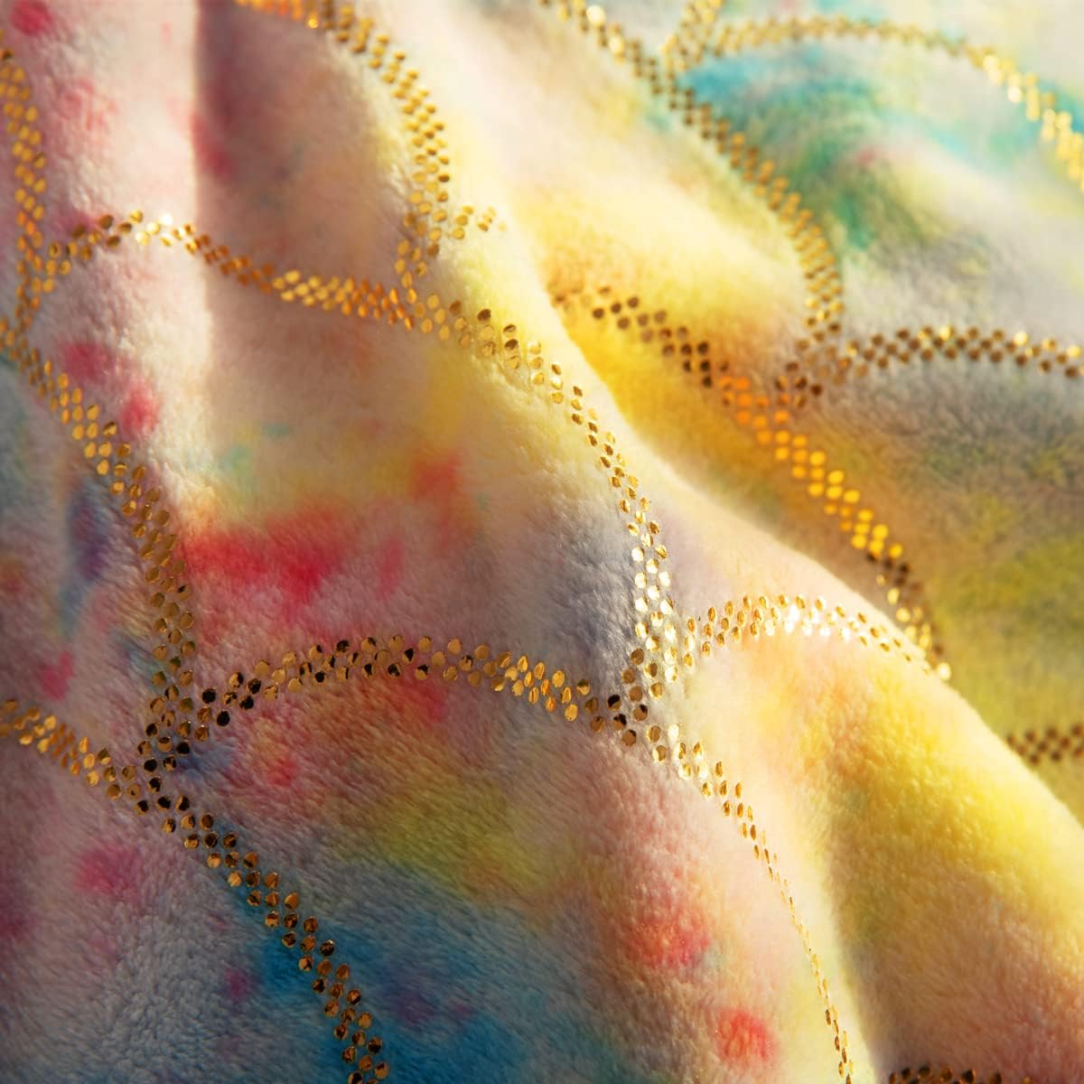 Mermaid Tail Blankets Glittering Wearable Cute Cozy Soft Flannel Rainbow Colorful for Girls Lover All Season On Sofa Bed