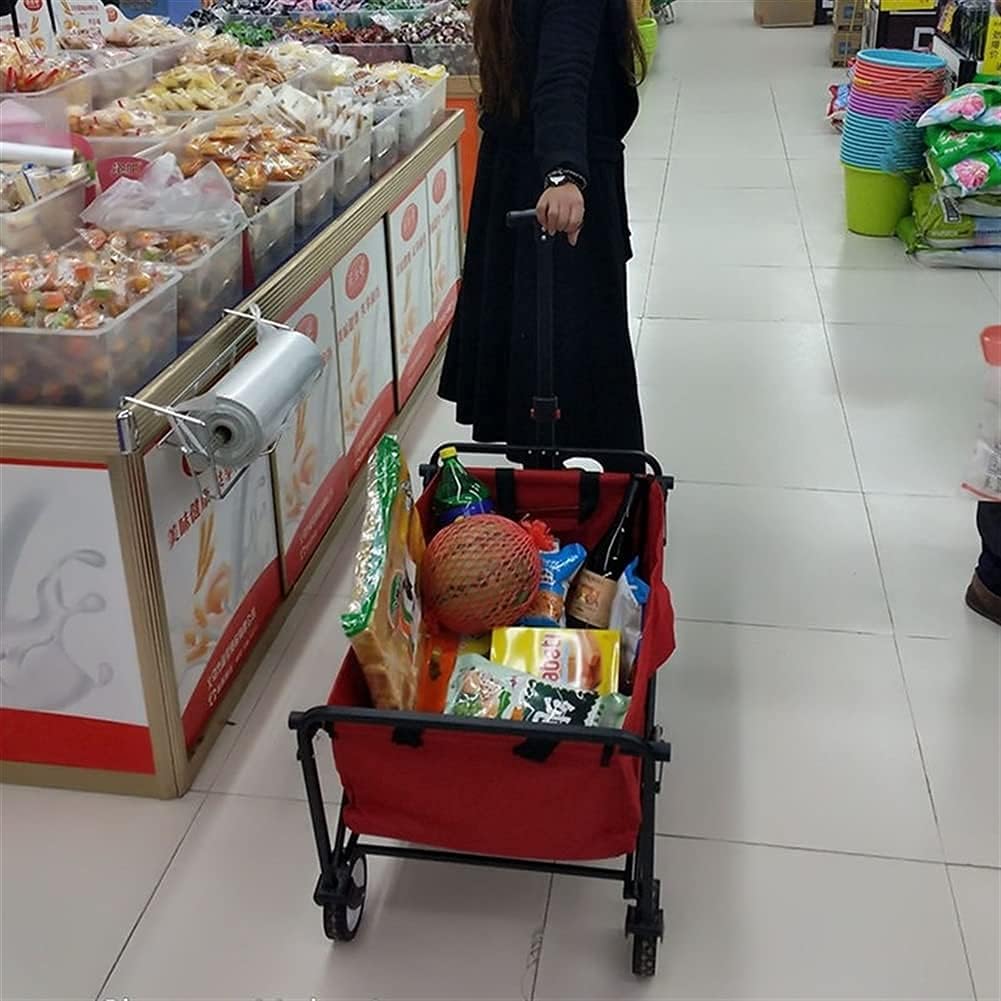 Outdoor Foldishoppitrolley Luggage Cart on Wheels for Shopping, Groceries, Laundry Grocery Cart Grocery Cart