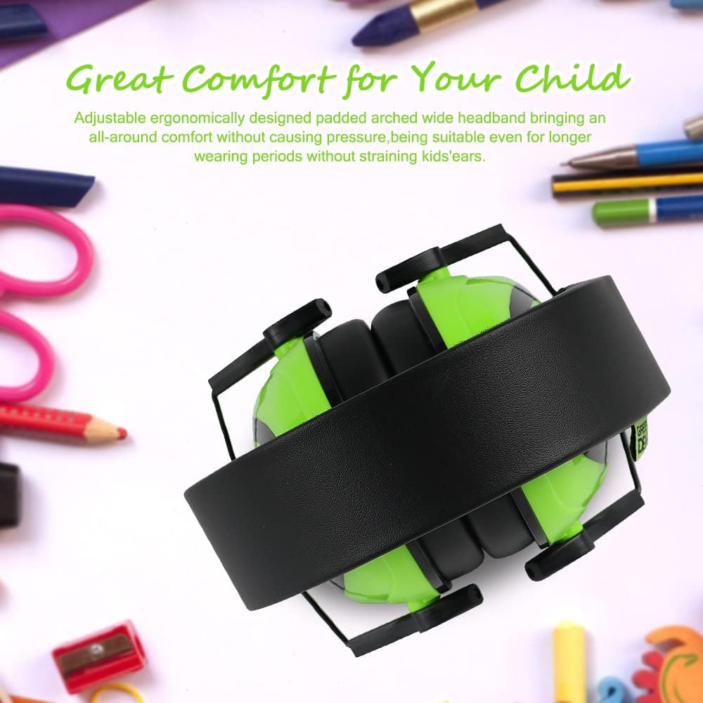 GREEN DEVIL Kids Hearing Protection Ear muffs 27dB Noise Cancelling For Age 1-16 Low Profile Autism Sensory Headphones