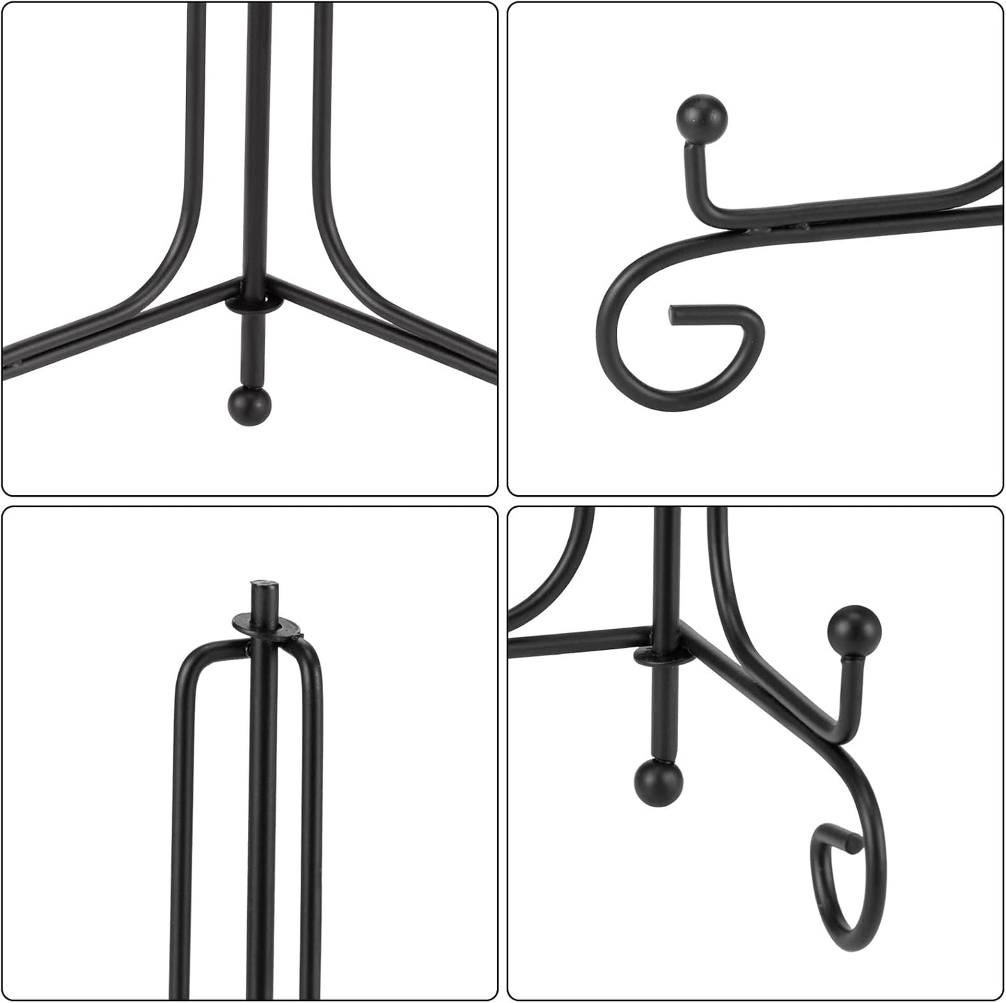 Chumia 20 Pack Iron Easel Stand Plate Holder Display Stand Picture Frame Stand Photo Holder Stand Painting Books and Arts Display Stand, 4 Inch