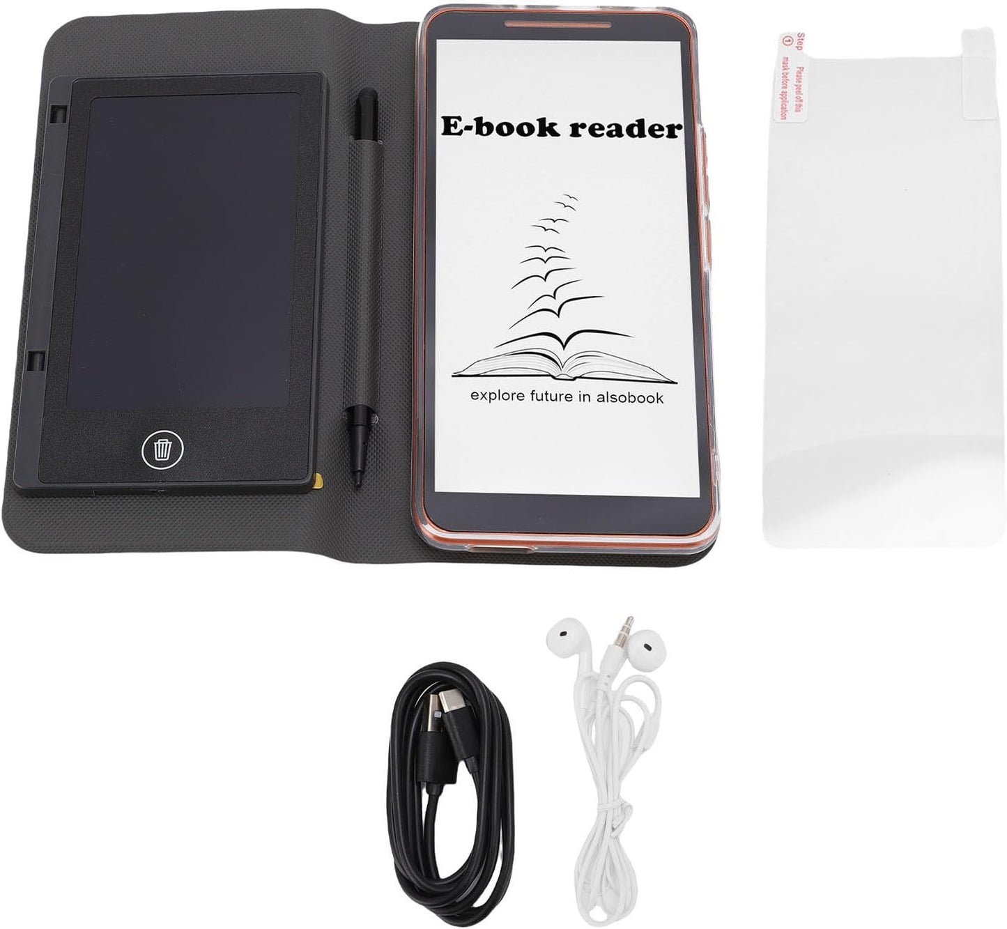 E Book Reader with 5.7 Inch HD Screen, Built in Camera, Speaker, 8MP Camera, 1G and 8G Memory, WiFi, E Book Reader for Reading
