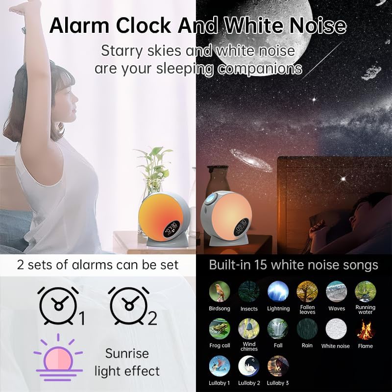 Galaxy Projector, Planetarium Star Projector,Bedroom Night Light and Timer,with White Noise,4K Replaceable 13 HD Galaxy Discs,for Space Projector for Kids Adults Bedroom Decor Birthday Gifts