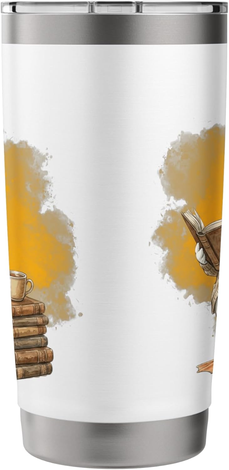 Well Read Goose Funny Book Lover Librarian Reading Books Stainless Steel Insulated Tumbler