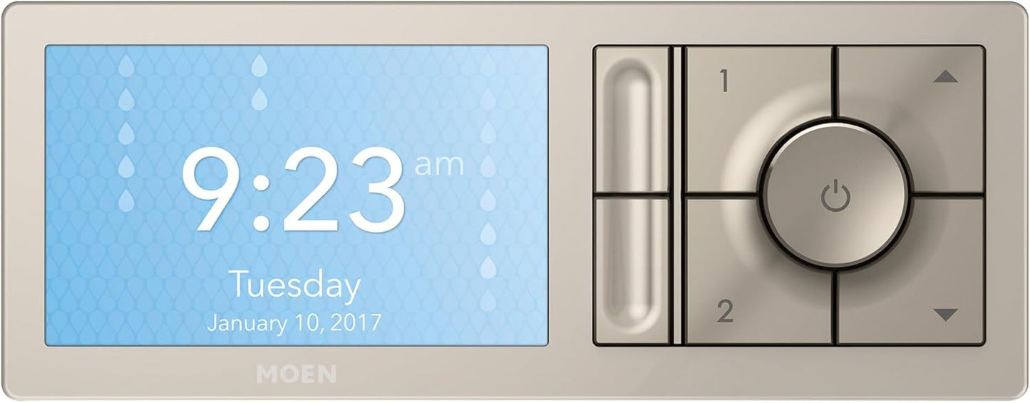 Moen Terra Beige Smart Shower 2-Outlet Digital Water System Controller for Thermostatic Shower Valve, TS3302TB