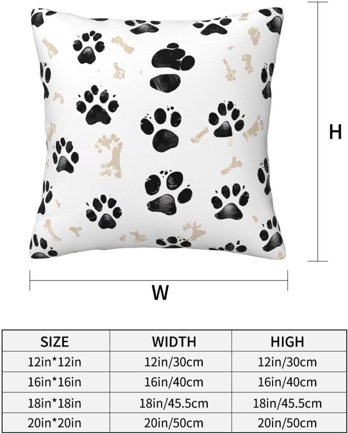 All-Season Square Pillow Covers 18"X18", Bone, Decorative Throw Pillow Covers for Sofa Bed Couch, Hidden Zipper Cushion Cover, Square Lumbar & Accent Pillowcases for Home Decor