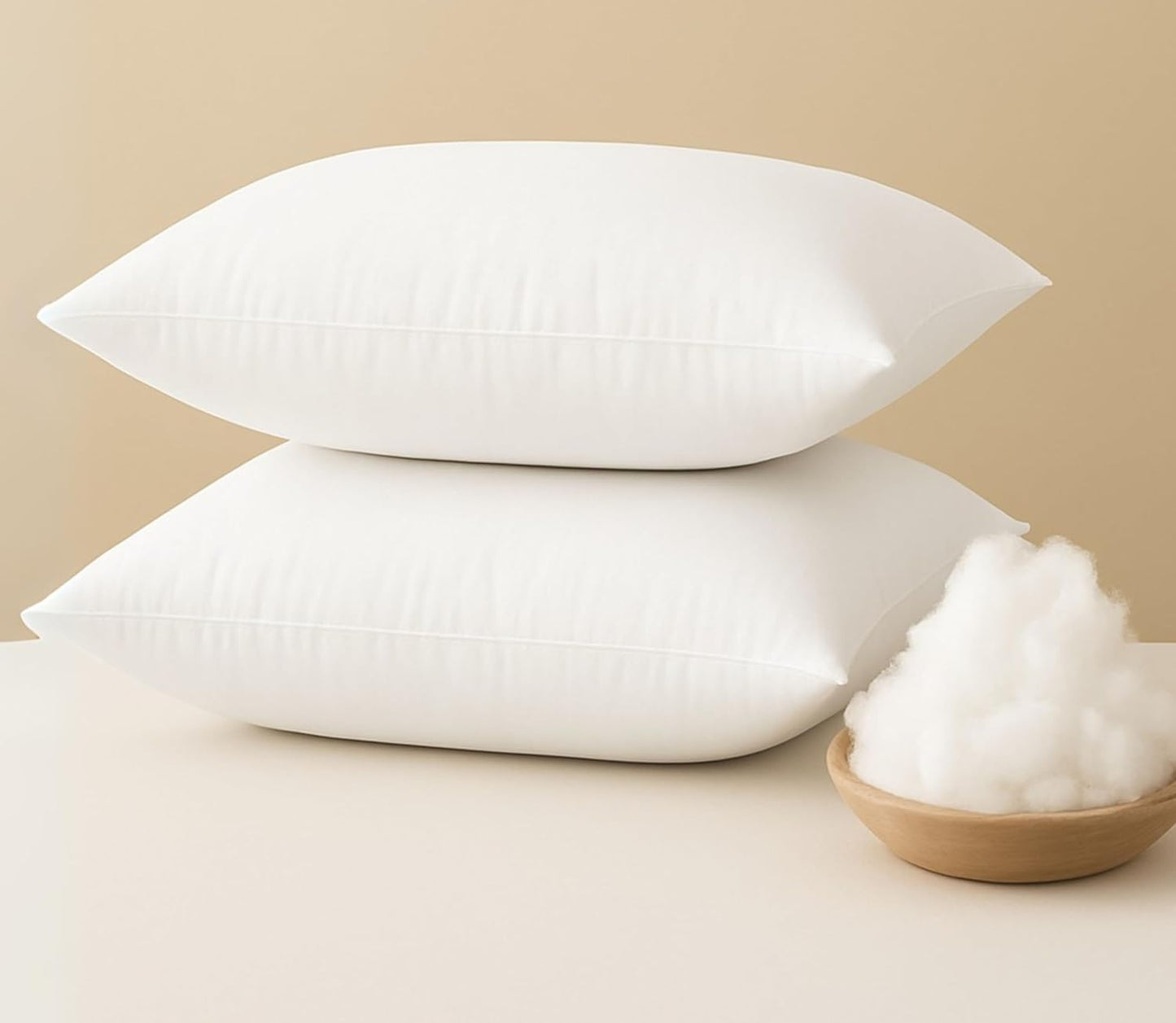 Lumbar Pillow Inserts (Pack of 2, 12"x20", White, Polyester) - Rectangular Throw Cushion for Lower Back Support, Office Chair, Sofa or Bed - Perfect for Back Support & Stylish Decor