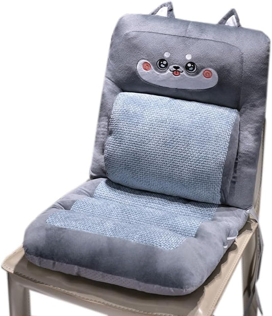 Tingting's Dream Cute Chair Seat Cushions Non-Slip Dining Chairs Pads Office Chair Butt Cushions Lumbar Pillow Sofa Rest Reading Pillow (Gray Husky, 40×85CM/15.7"×33.46")