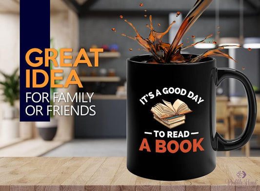 Librarian Coffee Mug 11oz Black - It's a good day to read a book - Gift For Poets Bookish People Bibliophile Librarian Book Club Reader