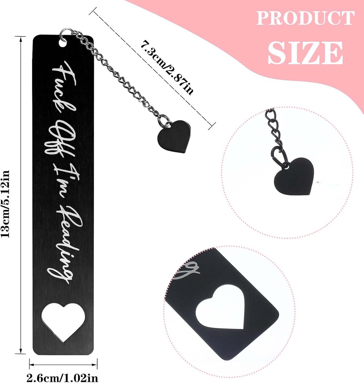 Funny Bookmarks Book Lovers Book Markers for Women Reading Book Accessories for Reading Lovers Fun Bookmarks Gifts for Friends Christmas New Year Birthday Graduation(Black)