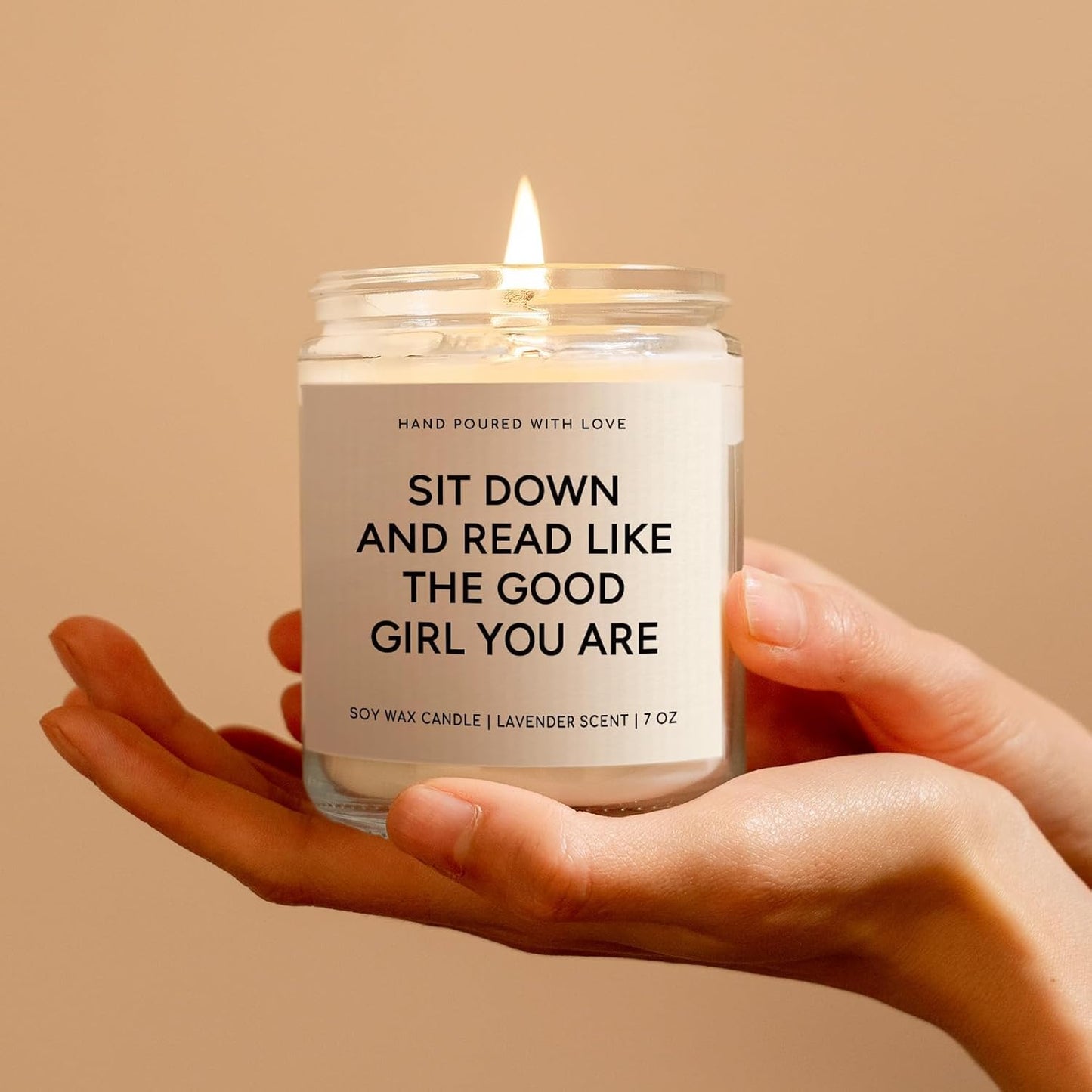 SteadStyle Book Lovers Gifts, Funny Bookish Gifts - Birthday Book Themed Ideal Presents for Girls Readers Librarian Bookworm Women, Lavender-Scented Candle 7oz