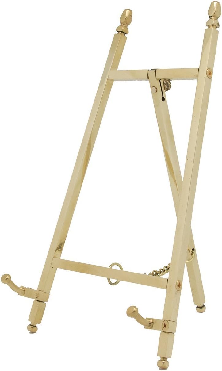 TOPNIKE Table Top Easel, Art Display Easels, Brass Plate Stands for Display, 6 Inch, 150MM