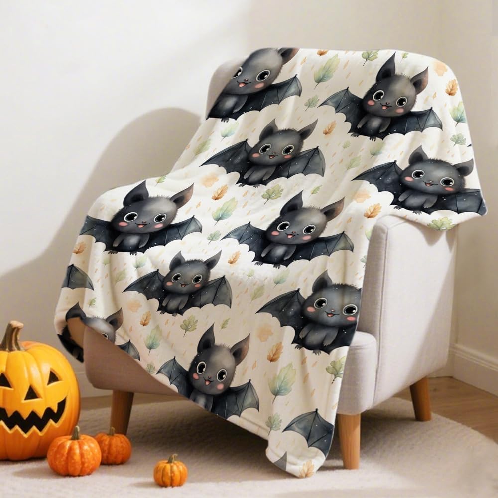 Halloween Bats Baby Blanket Gifts Super Soft Swaddle Newborn Cozy Baby Receiving Blanket Stroller Throw Blanket for Crib 40x30 in for Puppy