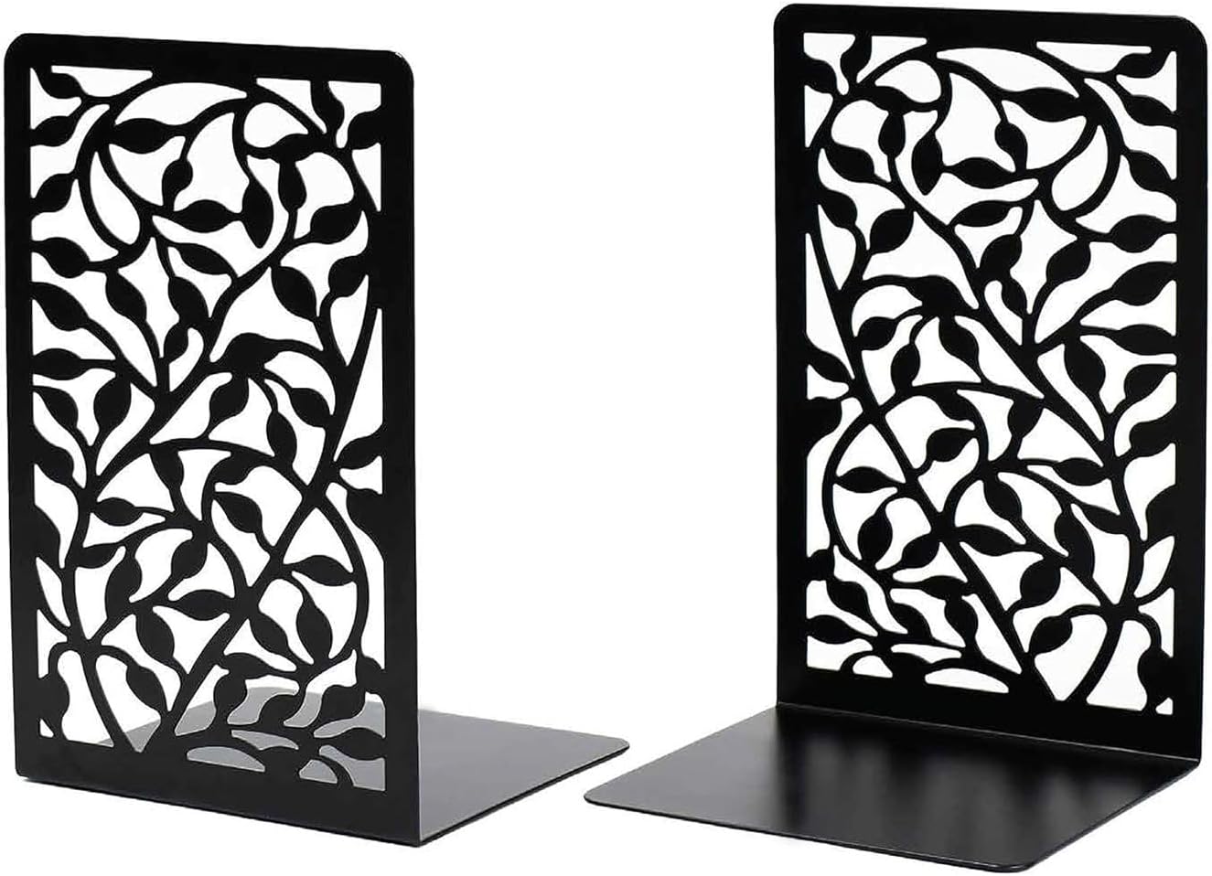 Tree Design Modern Bookends for Shelves, Metal Bookend Decorative Bookends Tree Bookends Supports, Unique Black Book Stoppers Black Non-Skid Book Stopper for Home Office School