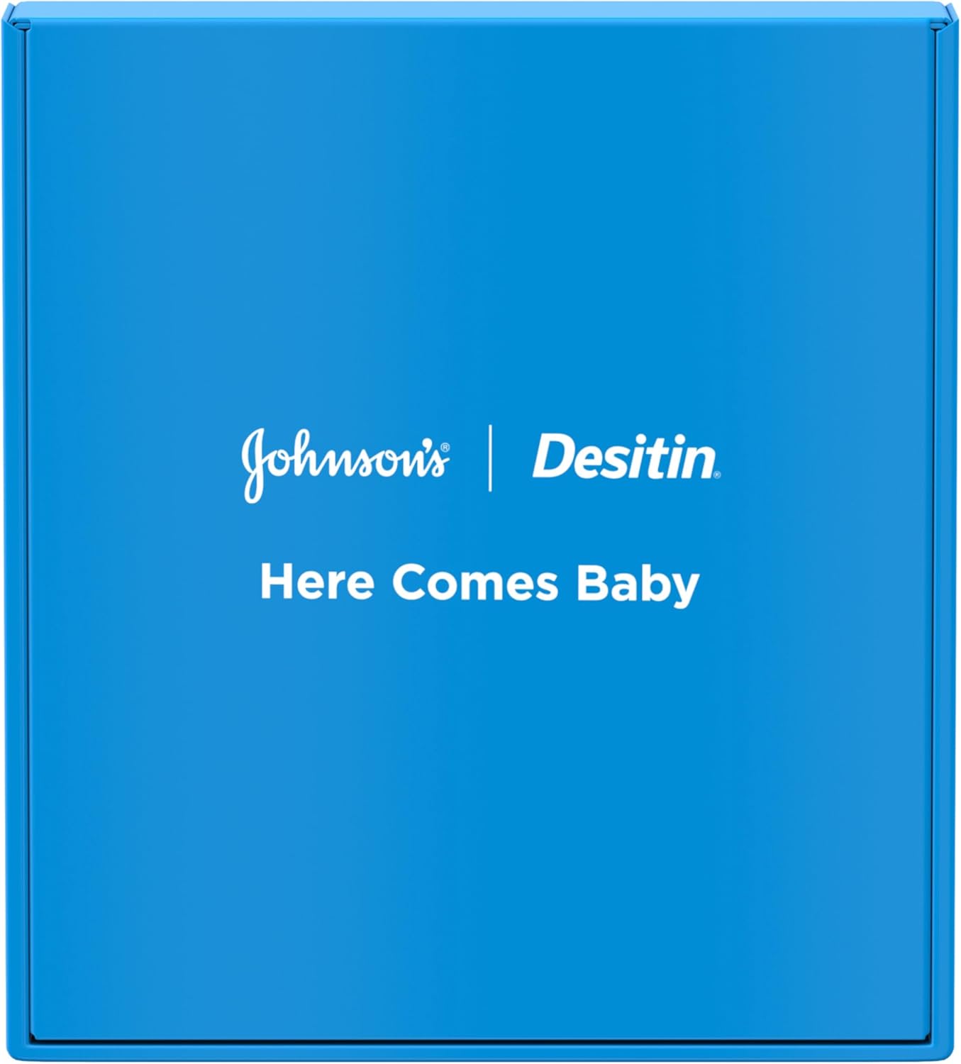 Johnson's Baby Here Comes Baby Gift Set, Baby Essentials for New Parents with Moisturizing Lotion, Bedtime Bath, Body Wash & Shampoo, Hand & Face Wipes, & Diaper Rash Cream, 5 Items