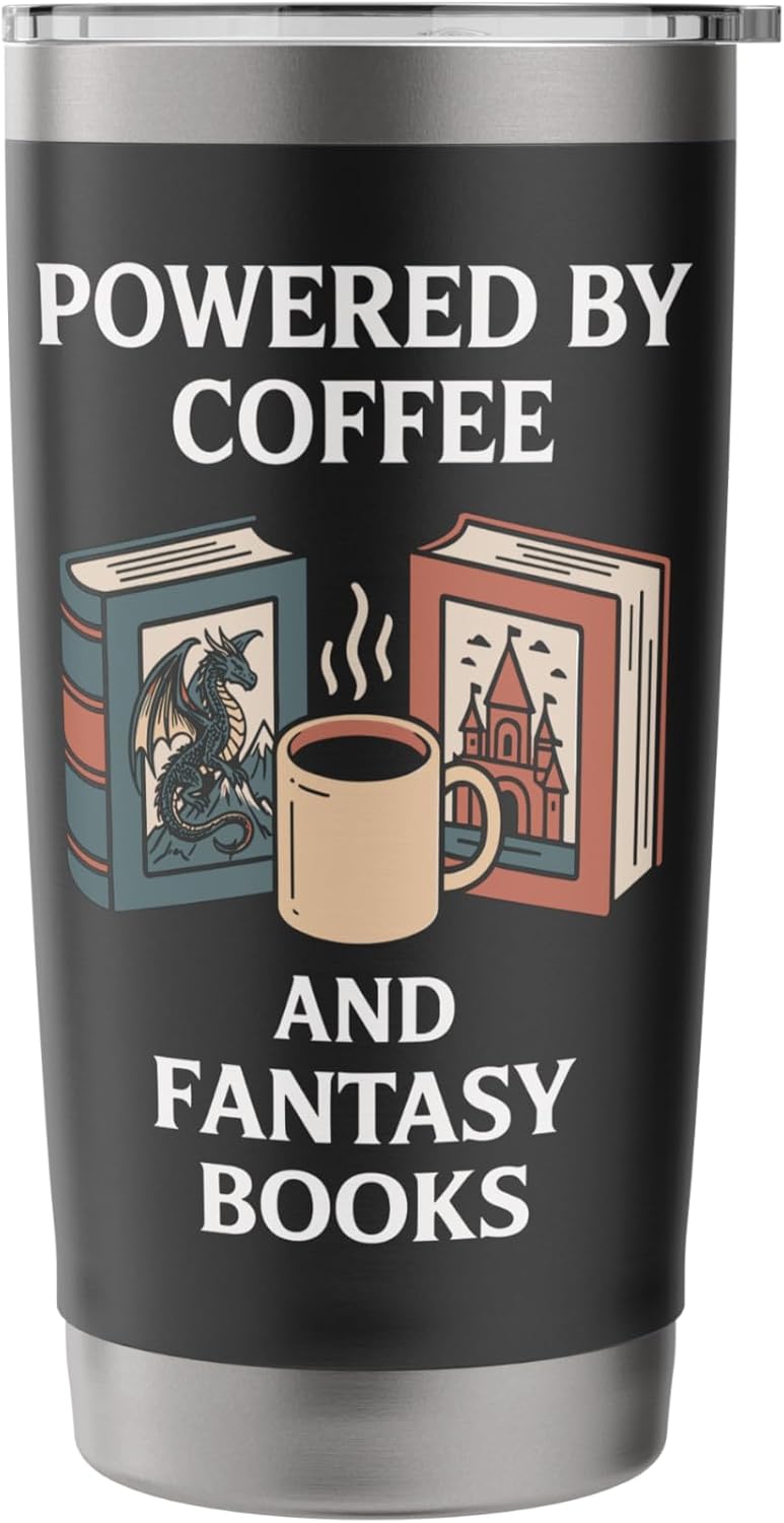 Coffee And Fantasy Books Magical Reading Time Stainless Steel Insulated Tumbler