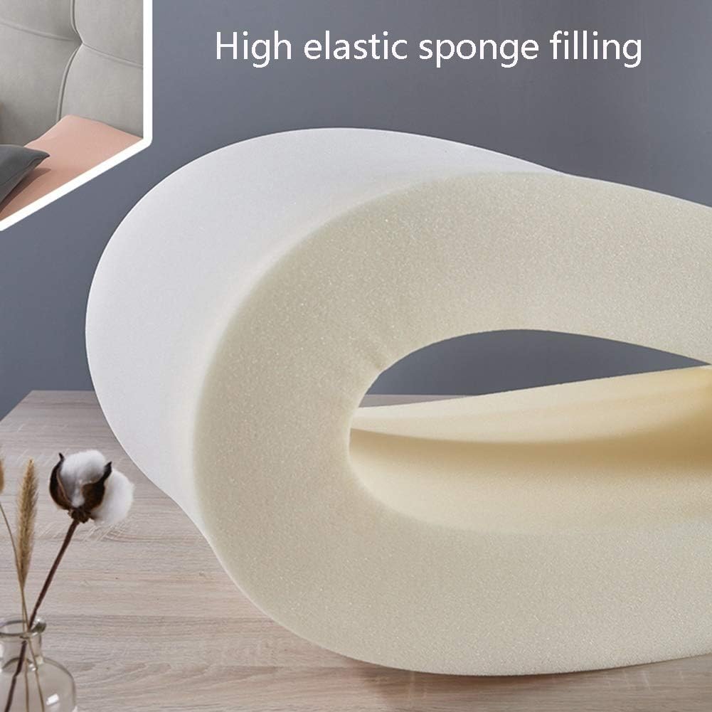 Upholstered Headboard Pads Bed Backrest Cushion Back Support Bed Reading Pillow High Elastic Sponge Filling 5 Colors 9 Sizes (Color : Purple Size : 180x60cm) (Light Blue 195x60cm)