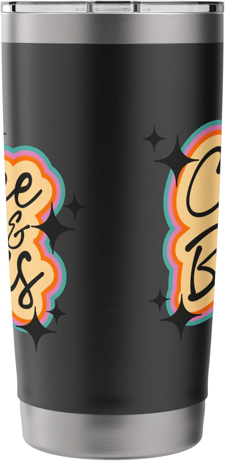 Coffee & Books Retro Aesthetic Reading Lover Design Stainless Steel Insulated Tumbler