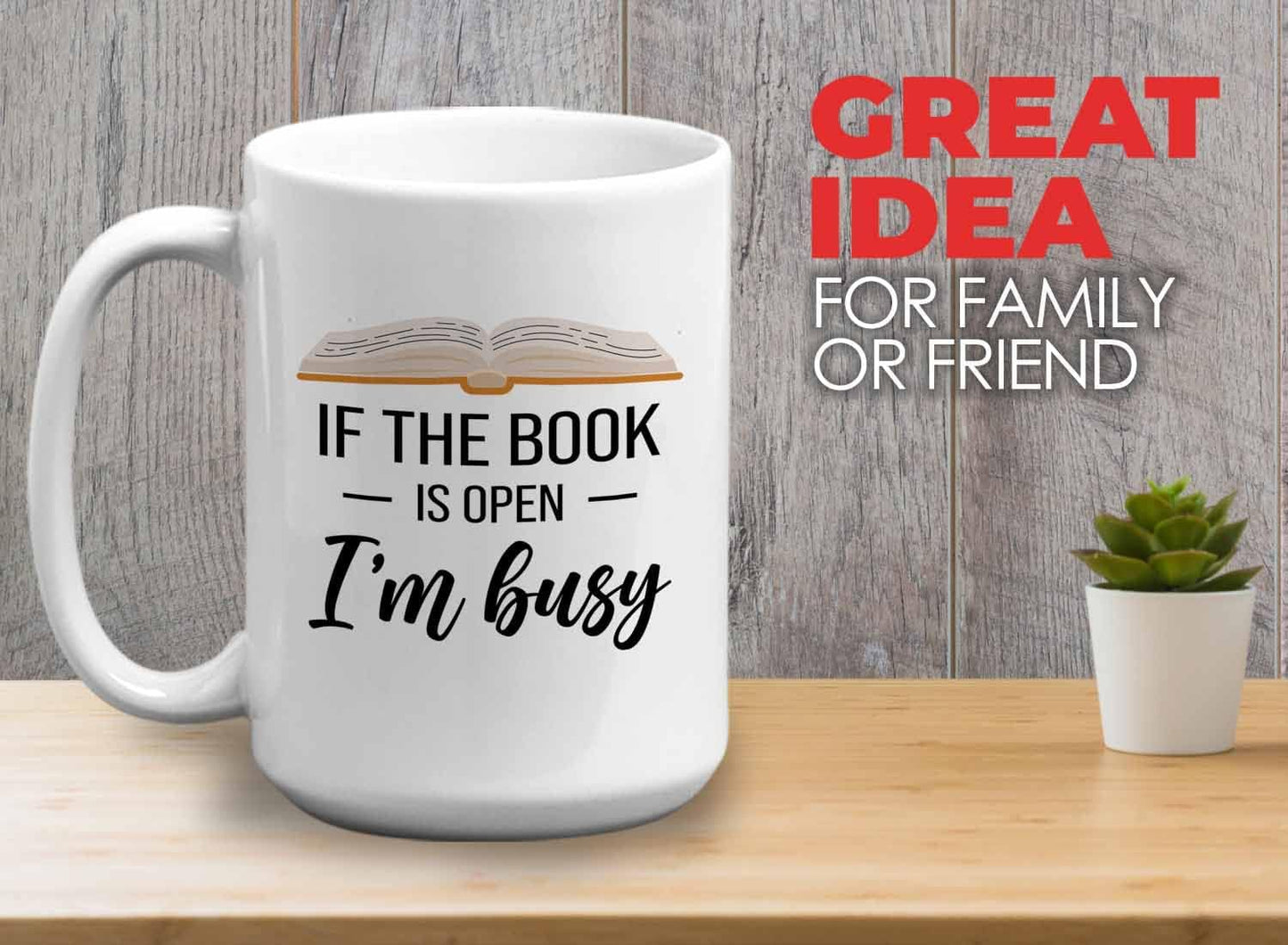 Bubble Hugs Book lovers Coffee Mug 15oz White - If Book Open - Author Writer Library Library Editor Introvert Lovers Cat Chill Relax Bookworm Reading