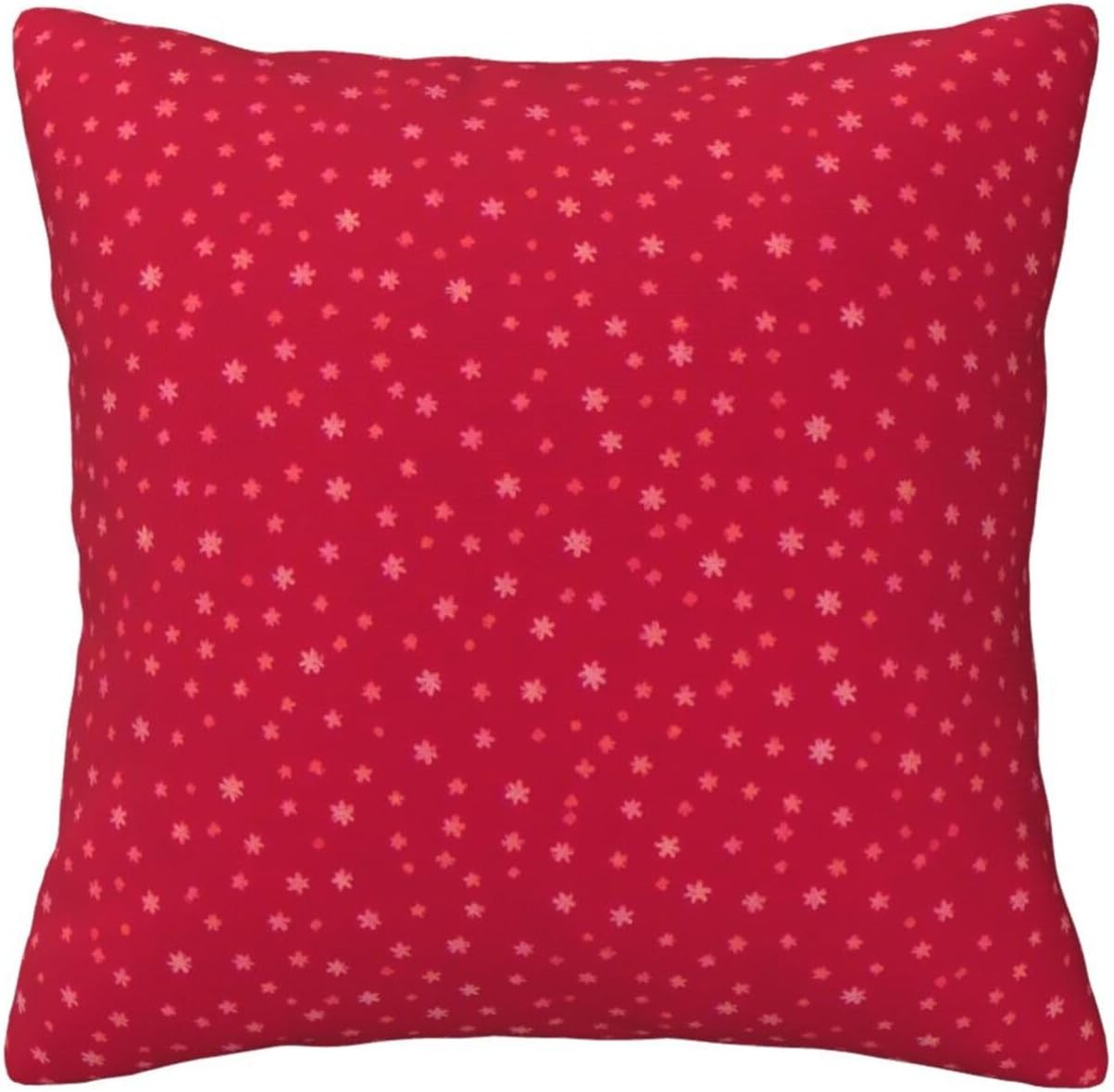 All-Season Square Pillow Covers 18"X18", Xmas Snowflake, Decorative Throw Pillow Covers for Sofa Bed Couch, Hidden Zipper Cushion Cover, Square Lumbar & Accent Pillowcases for Home Decor