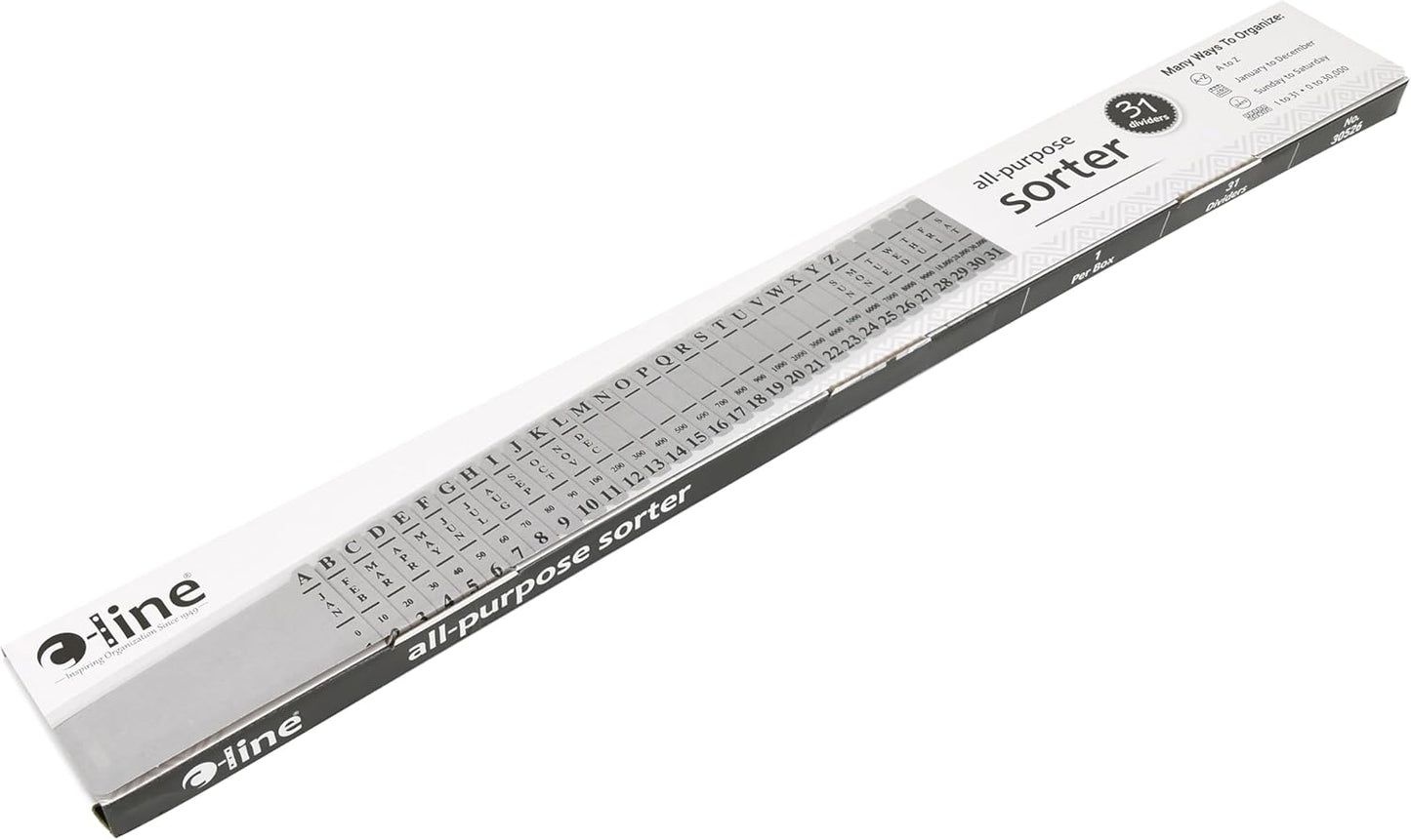 C-Line All-Purpose Document Sorter, 2.5 x 23.5 Inch, Blue (30526)